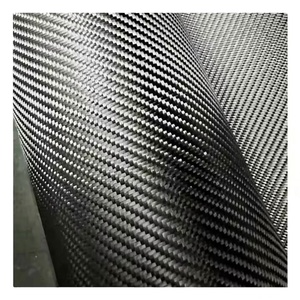 High Strength 3k 6k 12K T300 T600 400gsm 2x2 Twill Weave Lightweight Industry Use Carbon Fiber Fabric <b>Roll</b> - Product Image 1