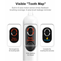 Brosse à dents électrique sonique professionnelle OEM avec écran LCD numérique, détection intelligente de la pression et oscillation par balayage ondulatoire