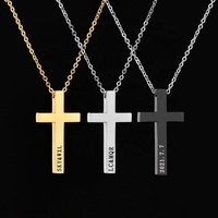Vente en gros collier en acier inoxydable pour couple plaqué or 18 ct collier de mode brillant avec logo personnalisé sculpté au laser