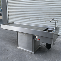Table d'Autopsie Deluxe en Acier Inoxydable, Banc de Dissection Électrique à Hauteur Réglable, Banc de Laboratoire d'Autopsie Populaire en Acier Inoxydable