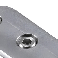 Support carré réglable en acier inoxydable pour main courante de balustrade en verre pour escalier et balcon