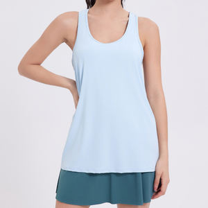 Nueva Camiseta Deportiva sin Mangas para Mujer 2026 de Verano, Ligera, con Malla Calada y Parches, Espalda Cruzada, Ideal para Yoga y Fitness Casual - Product Image 3