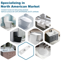 WC monobloc de luxe avec réservoir encastré, chasse d'eau siphonique, cuvette allongée pour usage commercial et hôtelier