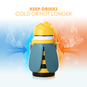 Portabotellas portátil para niños, funda portabotellas para exteriores con correa de hombro ajustable, bolsa para botella para bebé - Product Image 6