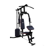 Équipement de musculation multifonctionnel à poste unique pour la maison avec plaques en vinyle de 68 lb, câbles de 2000 lb et garantie de 10 ans