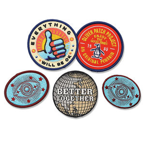 Parche ecológico bordado con capucha logotipo Occidental estilo cosido para tela parches bordados personalizados hierro en - Product Image 3