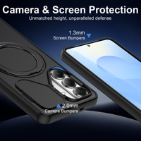 Nouvelle conception créative de coque de protection d'objectif à bascule pour Samsung S26 ultra 360 °   Étui de téléphone portable avec support magnétique rotatif pour iPhone 18 Pro Max
