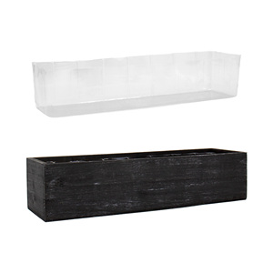 Contenitore <span class=keywords><strong>da</strong></span> <span class=keywords><strong>esterno</strong></span> per giardino, fioriera decorativa in <span class=keywords><strong>legno</strong></span> con rivestimento in plastica, cestino portaoggetti per carta igienica e serbatoio WC - Product Image 5