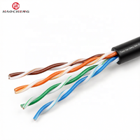 Câble réseau UTP CAT5 PE/HDPE à conducteur solide en PVC, prix usine, 100 Impedances