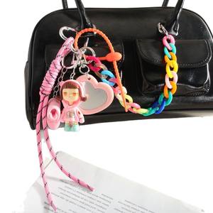 Colgante de personaje Streetwear 'Big Cap' para bolso, colgante mini colorido con diseño de zapatilla y sudadera, cordón para teléfono, accesorio de llavero urbano Hypebeast - Product Image 5