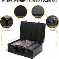 Boîte de rangement pour cartes à collectionner en aluminium durable avec fenêtre en acrylique transparente, étui de protection anti-poussière et résistant à l'eau