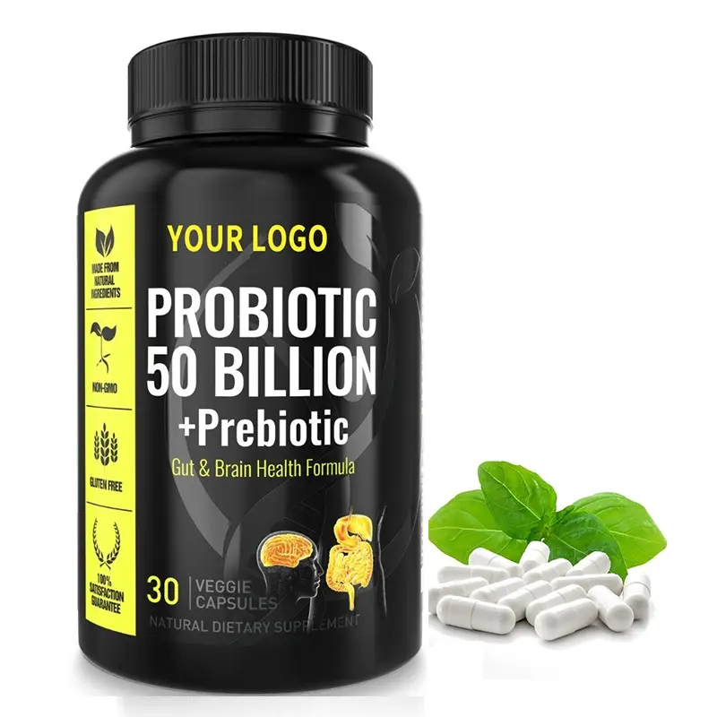 Gut & brain health formula 50 billion CFU probiotic capsules