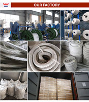 Cordon en fibre céramique torsadée haute température LKT (profil carré, aluminosilicate) pour l'étanchéité thermique des réfractaires.