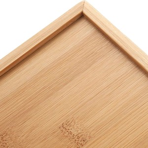 Bandeja de almacenamiento de madera rectangular con 4-7 compartimentos, organizador de escritorio de madera maciza para exhibir dulces, frutas y postres - Product Image 2
