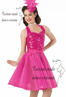 Nouvelle robe de danse de ballet à paillettes pour enfants pour justaucorps de scène pour filles