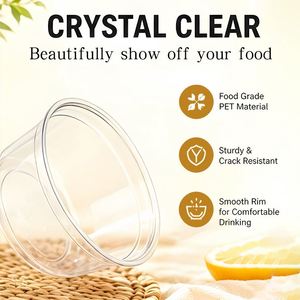 Bol à salade en PET, diamètre 117 mm, 89 oz, écologique, à usage unique, pour boba, desserts, thé au lait, salades de fruits, boissons froides, glaces - Product Image 3