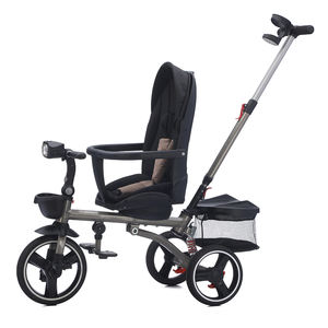 <span class=keywords><strong>Triciclo</strong></span> para niños con <span class=keywords><strong>asiento</strong></span> giratorio y respaldo <span class=keywords><strong>reclinable</strong></span> <span class=keywords><strong>Triciclo</strong></span> para bebés con manillar plegable y reposapiés extraíble - Product Image 2