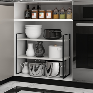 Factory Custom Kitchen Storage <b>Rack</b> Countertop <b>Shelf</b> Spice <b>Rack</b> Expandable 2-tier Storage <b>Rack</b> Under-sink Organizers - Product Image 5