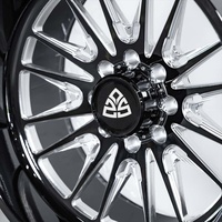 722Auto Jantes forgées robustes à 8 trous 20-24 pouces 8x165.1 8x170 8x180 Concaves profondes Noir brillant pour Ford F-250 F-350 Ram 2500