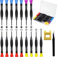 Kit de 18 mini tournevis de précision magnétiques Lengnoyp avec étui, comprenant des embouts plats, Phillips, Pentalobe, Torx, étoile et des pinces de réparation