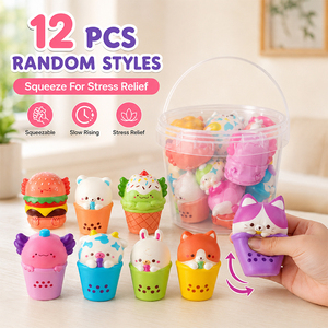 Vente en gros TOYSRUNNER Squishies en PU, assortiment de motifs de dessins animés, doux, à remontée lente, jouets sensoriels anti-stress, cadeaux de fête, récompenses pour la salle de classe - Product Image 4
