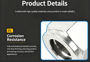 Raccord croisé à double ferrule en acier inoxydable <span class=keywords><strong>304</strong></span> 316 3000PSI 6000PSI - Product Image 2
