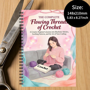 Carnet de tutoriel pour débutants en maîtrise du tricot <span class=keywords><strong>et</strong></span> du crochet anglais, pour la création de modèles de présentation de tenues, pour le marché transfrontalier - Product Image 3