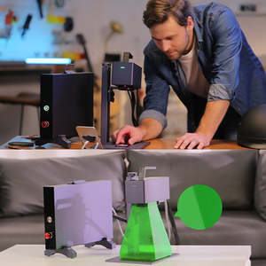 Gweike Mini machine portable de marquage laser à fibre <span class=keywords><strong>G2</strong></span> 20W métal or SS fer argent cuir plastique marqueur laser graveur - Product Image 5