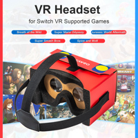 DEVASO Boîte à lunettes 3D VR écologique Cadeau pour enfants avec bandeau de coussinet de nez pour Nintendo Switch & Switch OLED VR Hardware