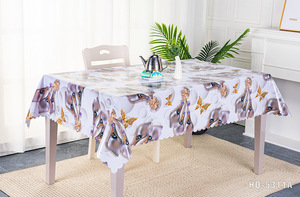 Custom Rose Floral Printed Decorative <strong>Plastic</strong> PVC <strong>Table</strong> <strong>Cover</strong> - Product Image 5