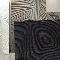 Panneaux acoustiques modernes en bois naturel décoratif, finition gaufrée, usinés par CNC, pour chambre à coucher, extérieur, hôpital