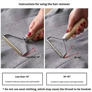 Removedor de Pelusas Manual de Madera para TikTok - Suave para Ropa de Lana, No Daña las Telas, Herramienta de Limpieza en Seco de Doble Cara - Product Image 4