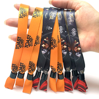 Bracelet RFID personnalisé en tissu pour événements sportifs et festivals de musique, avec logo sur mesure et puce NFC