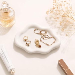 Présentoir à bijoux en plâtre blanc, support pour boucles d'oreilles, organisateur de colliers et bagues, accessoire photo - Product Image 2