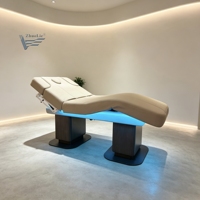 Table de massage électrique 4 moteurs pour esthéticienne, lit de soin réglable en hauteur pour spa, cils, massage, traitement, salon, thérapie faciale