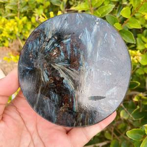 Piedra de Astrofilita al por Mayor, Losa Redonda de Estilo Bohemio, Tendencia de Moda para Decoración del Hogar Única, Regalos Navideños - Product Image 6