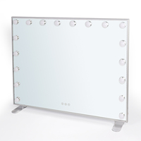 Miroir de maquillage Vanity avec lumières Miroir cosmétique avec 18 ampoules LED à intensité variable