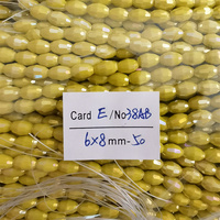 Perles de Verre Riz 4*6mm 6*8mm en Gros, Perles de Cristal Riz Facettées pour Fabrication de Bijoux et Sacs