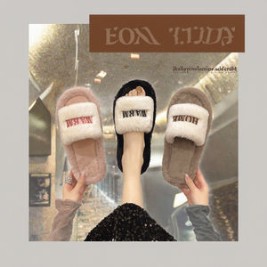 Chaussons d'intérieur pour femmes, mode automne-hiver, FL-94, nouveau commerce transfrontalier, broderie, semelle souple, coton épais, peluche - Product Image 3