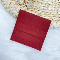 Sac d'emballage pour bijoux en microfibre de la marque ZXF, fermeture à nouer, design à rabat carré 8*8cm, pour le rangement des colliers