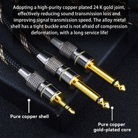 Câbles audio professionnels de haute qualité 3.5mm TRS stéréo vers double 6.5mm mono divisé en deux câbles audio équilibrés Jack à Jack