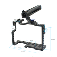 Cage de protection pour appareil photo avec poignée supérieure pour Panasonic Lumix GH3 GH4 GH5 DSLR, kit d'extension de trépied pour cadre vidéo