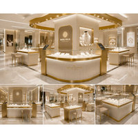 Vitrine de présentation de bijoux en verre pour magasin, vitrine murale pour bijouterie, présentoir de bijoux pour commerce