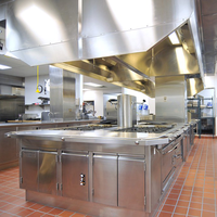 Équipement de cuisine commerciale chinoise en acier inoxydable, 2 pièces, projet de cuisine d'hôtel