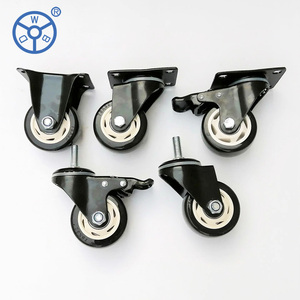Factory Direct industrielle Lenk rollen lieferanten 3/Zoll Ruedas Giratorias Schwarz PVC rotierende 3-Zoll-Industrielaufräder - Product Image 2