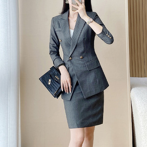 Women's Suit Set Polyester Three Quarter Sleeve Formal Autumn Anti-Wrinkle Business Wear - Product Image 4