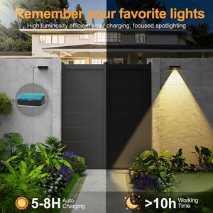 Lampe murale solaire Hua Enxing, étanche, LED, pour clôture, marches, jardin, cour, patio - Product Image 3