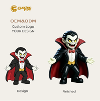 Figurine de vampire en résine personnalisée OEM professionnelle, statue de Dracula, mascotte d'Halloween pour la décoration de fêtes, vente en gros