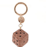 Porte-clés complet en dés de diamant version coréenne, sac de dame mignon et à la mode, porte-clés de voiture