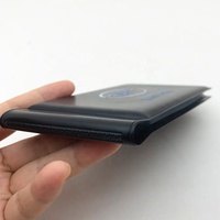 Dompet asuransi PVC plastik hitam cetak kustom murah dompet saku tempat kartu logam buku